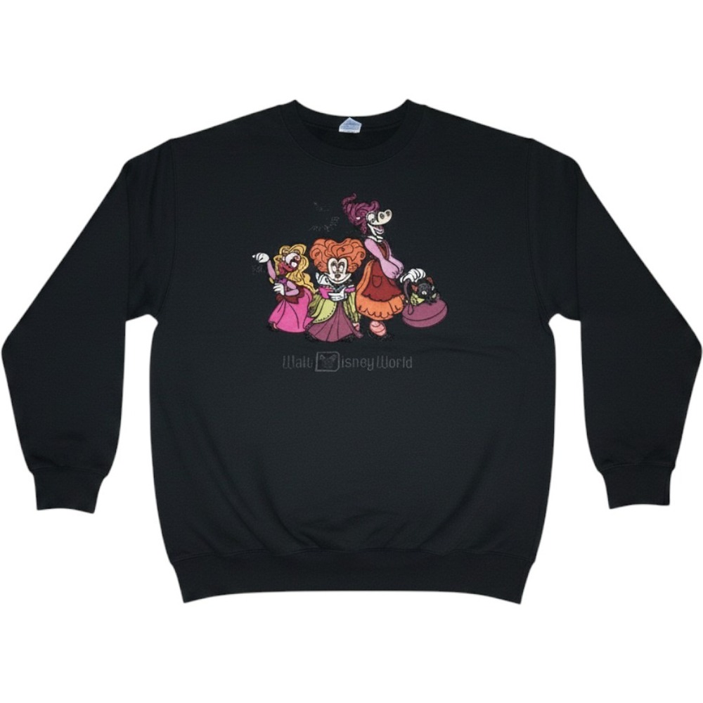Disney Parks WDW 2026 Hocus Pocus Sanderson Sisters Black Sweatshirt XXL New